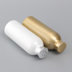 Customized talcum powder aluminum bottle 30g/50g/80g/120g/160g/200g Aluminum Talc/ loose powder/ baby powder Bottle with aluminum mesh cap