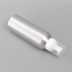 Factory metal 200ml/250ml/300ml/400ml/480ml/500ml refillable foaming pump bottles soap aluminum bottle with foam dispenser for face hand cleanser liquid