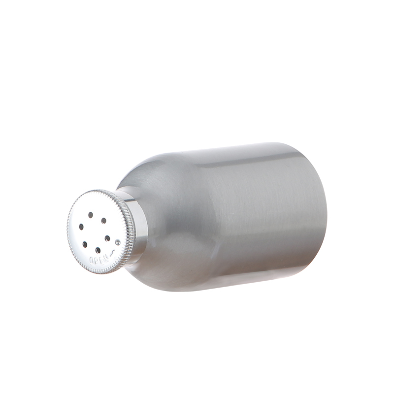 Customized talcum powder aluminum bottle 30g/50g/80g/120g/160g/200g Aluminum Talc/ loose powder/ baby powder Bottle with aluminum mesh cap
