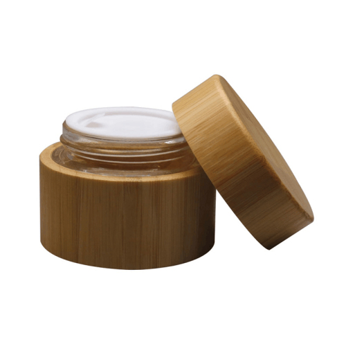 15ml/20ml/30ml/50ml full bamboo cream jar with glass inner
