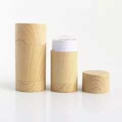 30g 50g 75g ECO friendly 2.5oz Bamboo Stick Deodorant Container Wooden Finish Stick Biodegardable Tube Manufacturer Wholesale