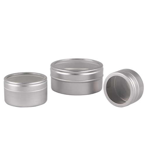 8g 15g 20g 25g 40g 50g 70g 80g 100g cosmetics packaging Aluminum Jars round tin box with clear window slip top