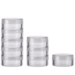 Transparent Cream Jar 3ml 10ml Multi-layer Mini Jar For Lip Balm Packaging Nail Glitter Bottle