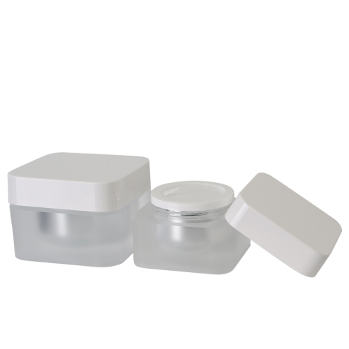 5g 15g 30g 50g square plastic acrylic white cream jar cosmetic jar matte square in stock