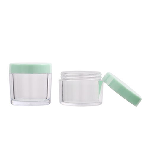 10ml 15ml 20ml Plastic Cream jar Free Sample Travel Size Containers Transparent Vials Jars With Mint Screw Lids