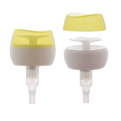Wholesale empty yellow and pink transparent make up remover pump bottle plastic nail polish cleaner bottle with pump RP-PHNP03