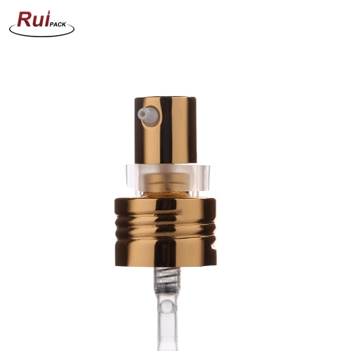 Luxury Gold Aluminum cosmetic packaging cream lotion pump treatment pumpRP-PHCP09