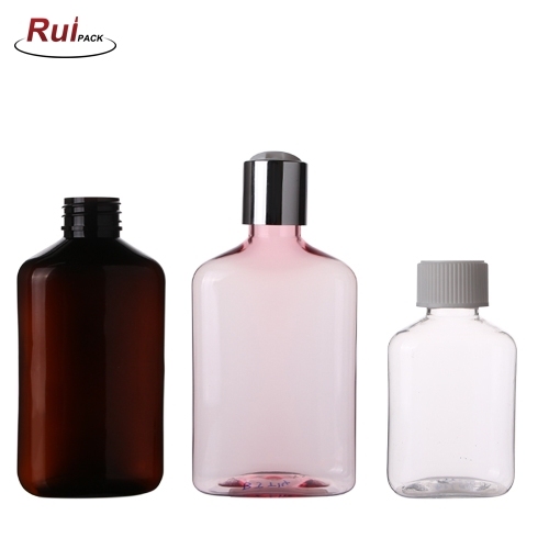 60ml,100ml,150ml,250ml,345ml,400ml Plastic Empty Amber Color PET bottle For Essential oil cosmetics packaging containers RP-PBPET014