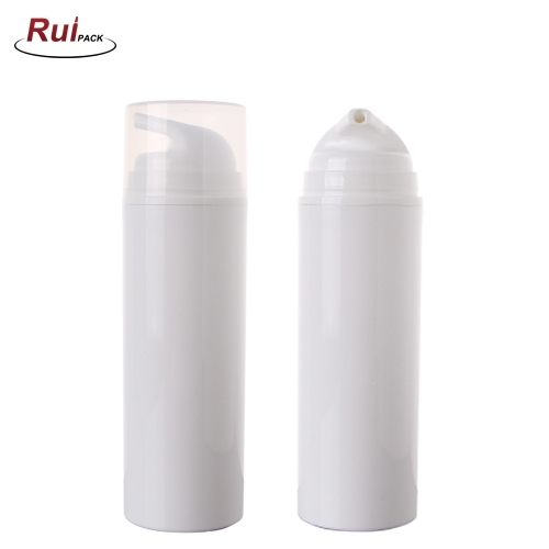 30/50/75/100/150/200ml regular shape round PP plastic airless pump cream bottle