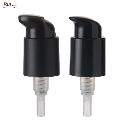 Black and White Plastic Lotion Cream Hand Pump Cosmetic Cream Treatment Pump 20/410 24/410 Aluminum Screw Cap Bottles Plastic Non Spill Accept RP-PHCP36A