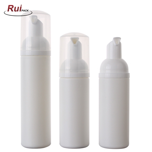 30mm cylinder shape round HDPE hand soap spray bottle 30/50/70ml PE foam bottle