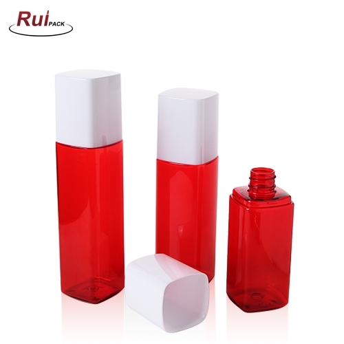 100ml,120ml,150ml Square Shape Containers Packaging Cosmetic Plastic Pet Bottle For Cosmetics RP-PBPET016