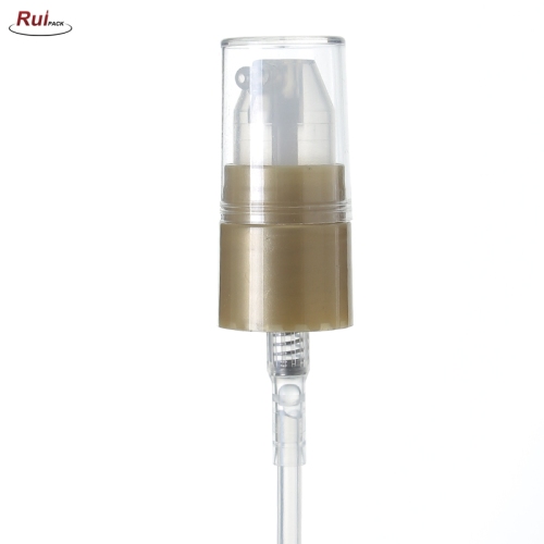 Luxury brown cosmetic packaging cream lotion pump treatment pump 20/410 20/415 24/410 RP-PHCP07A