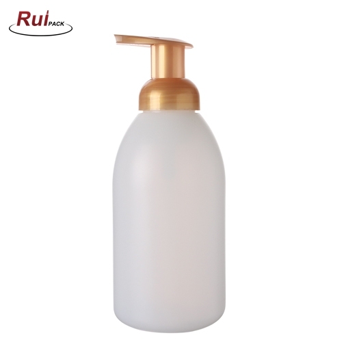 500ml/550ml bullet shape HDPE foam pump bottle 40mm neck foaming bottle