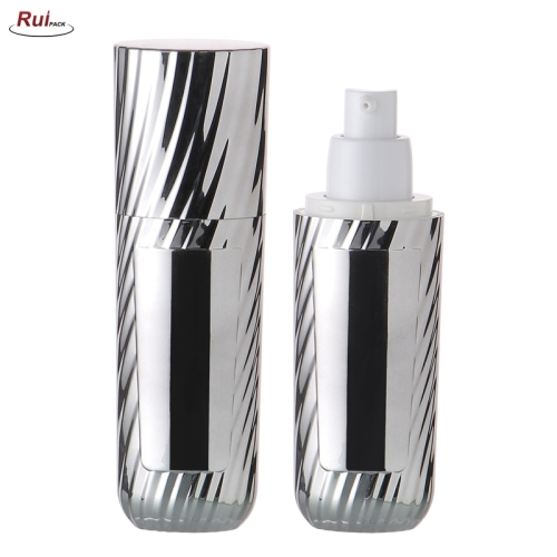 30ml ABS UV coated Aluminum whole bottle airless pump dispenser bottle for cosmetic