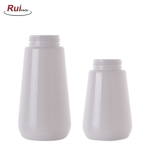 Water drop shape PET plastic foam bottle 30mm neck white foaming bottle