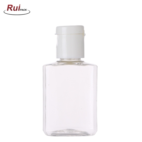 Empty 15ml, 30ml,50ml clear PET plastic bottle with flip top cap RP-PBPET002