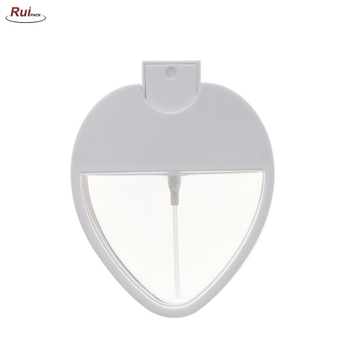 New design plastic credit card heart shaped 30ml pocket size perfume mist spray bottle for hand sanitizer sprayer RP-PBPP27
