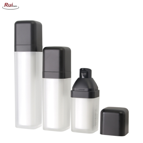Square shape acrylic 15ml 30ml 50ml cosmetic cream pump bottle make up foundation cream bottle