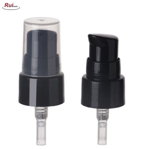 Black Cosmetic Plastic Smooth Whole Cap Cream Pump 18/415,20/410,20/415,24/410,24/415 Treatment Pump RP-PHCP08
