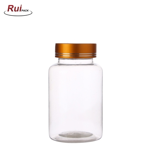 hot sale 100ml, 120ml, 150ml, 200ml, 250ml frosted round glass bottles pharmaceutical pill bottle medicine capsule pill bottles with plastic cap metal cover RP-PBMB09