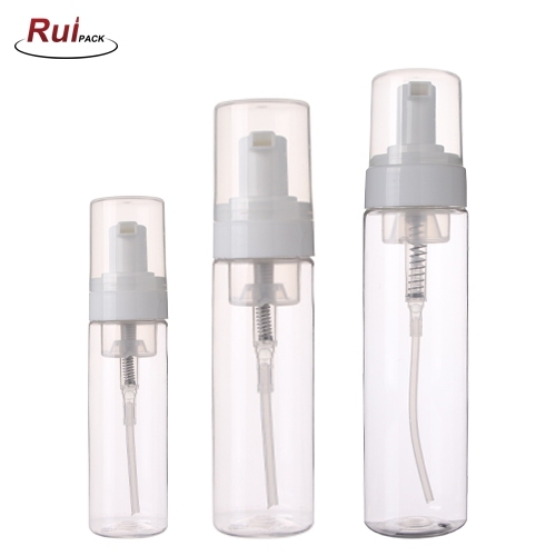 43mm cylinder shape round PET hand soap spray bottle 100ml~220ml PCR PET foam bottle