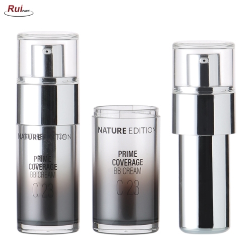 30ml 45ml acrylic material airless pump bottle high quality cosmetic cream bottle