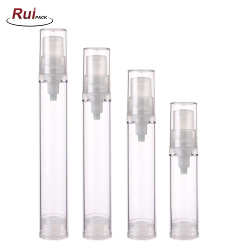 New Arrival custom empty 5,8,12,15ML Perfume Sample cosmetic lotion Child Resistant Luxury Airless Pump Bottle With Pump RP-ALCB05