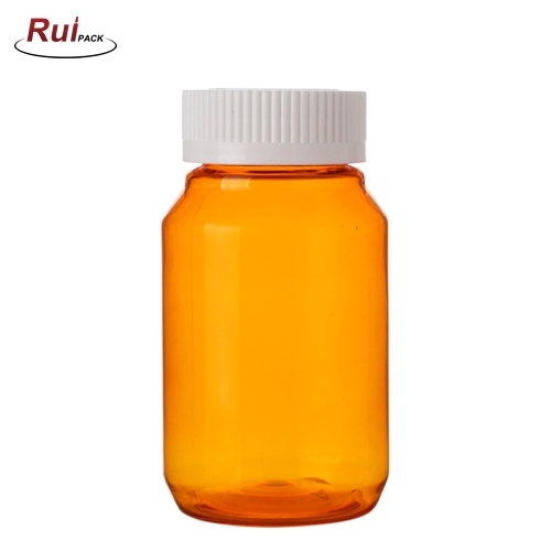 Custom 60ml,120ml pet plastic packaging vitamin empty white pill bottles medical amber capsule bottle RP-PMMB26