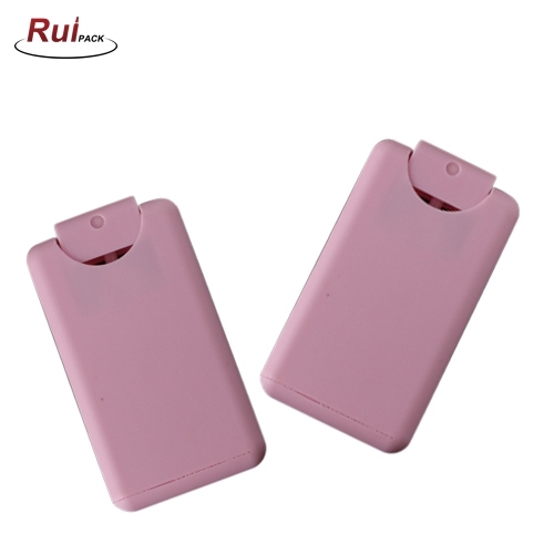 Hot sale Pink 10ml 20ml 30ml PP custom card shape hand pocket cosmetic essential oil perfume plastic bottle RP-PBPP32