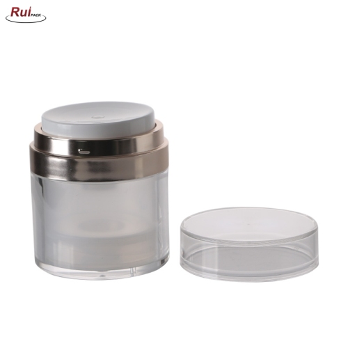 15ml 30ml 50ml airless acrylic cream jar 30ml 50ml refillable empty cream jar