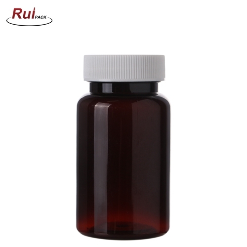 100ml，120ml，150ml，160ml，180ml，200ml Wide Mouth Amber Pharmaceutical Medical Capsule Pill Plastic Bottle RP-PBMB24