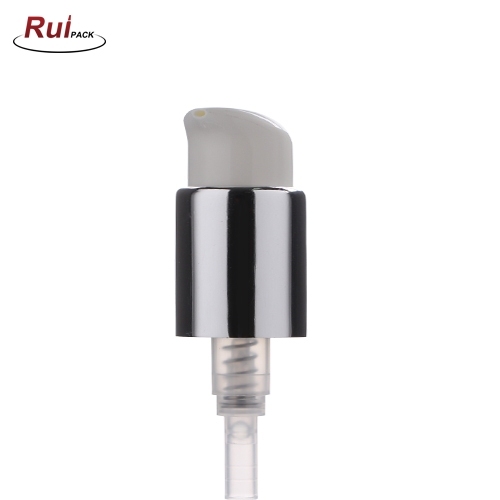 Fine treatment pumps 22/410 24/410 Aluminum lotion pump sprayer, 18mm non spill feature liquid cream pump for bottles RP-PHCP14 Aluminum closure