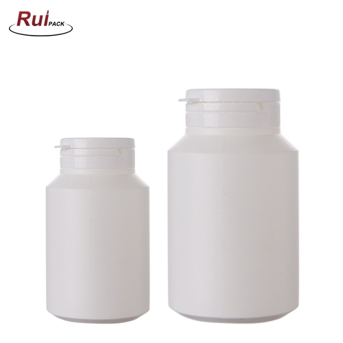 Empty White HDPE Pill Container Medicine Vitamin Capsule Storage Plastic Bottle RP-PBMB20