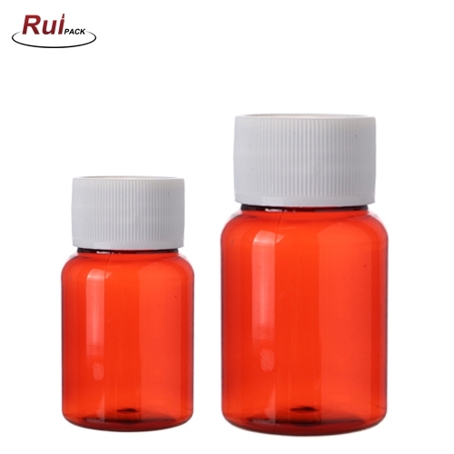 20ml, 50ml,60ml, 80ml Empty PET Pill Container Medicine Vitamin Capsule Plastic Bottle with Plastic Screw Cap RP-PBMB02