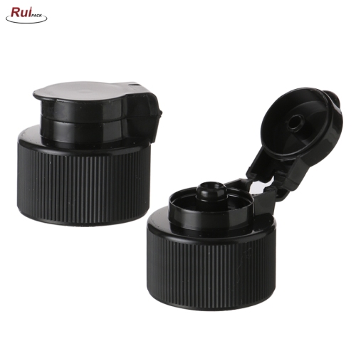 24/410,28/410 Black color flip top cap customized professional manufacturer plastic lids wholesale flip top lid RP-CAFC22