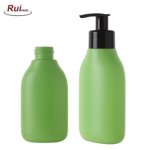150ml 200ml flat HDPE bottle with plastic lotion pump sprayer for body lotion