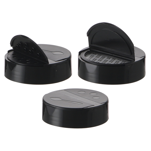 Manufacturers custom Plastic Black flip top screw cap cosmetic plastic bottle screw flip top cap RP-CAFC11