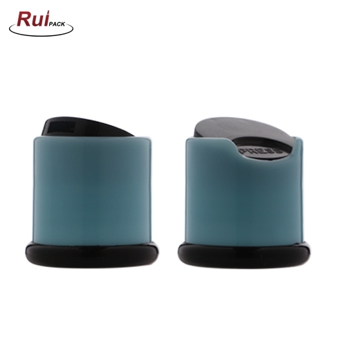 24/410,24/415,28/410,28/415 Cosmetic Bottles PP Dark Blue Disc Top Caps 24/410 Cosmetic Bottles PP blue Disc Top Caps RP-CADC02AV