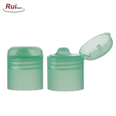24/410 Transparent Green Plastic Flip Top Cap Matte Common Bottle Lid For Cosmetic bottle RP-CAFC06
