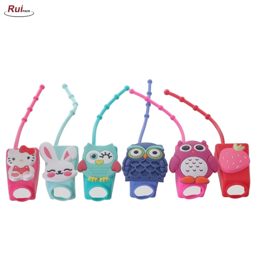 Customized Cartoon Character Water Bottle Holder for Bike Water Bottle Carrier match the 30ml PET hand sanitizer bottle RP-OTSH01