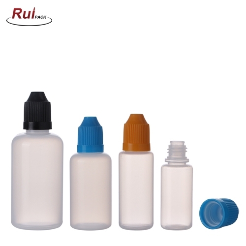 3ML, 5ML, 8ML, 10ML, 15ML, 18ML, 20ML, 30ML, 50ML Wholesale empty plastic LDPE squeeze dropper liquid bottle eye drops with screw cap and big month RP-PBEB15