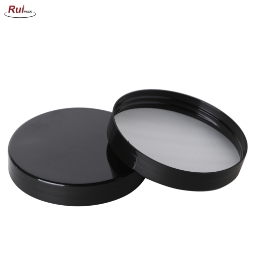89mm Black Wide Mouth Plastic Storage Jar Lids Bottle smooth Screw Cap Common Cover Wholesale RP-CASC14