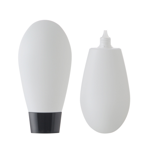 Egg shape HDPE sunscreen cream bottle 30/50/80ml with screw cap and insert