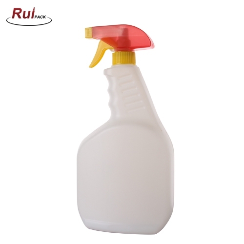 Flat shape HDPE plastic spray bottle 500/650/900ml trigger spray bottle for household usage