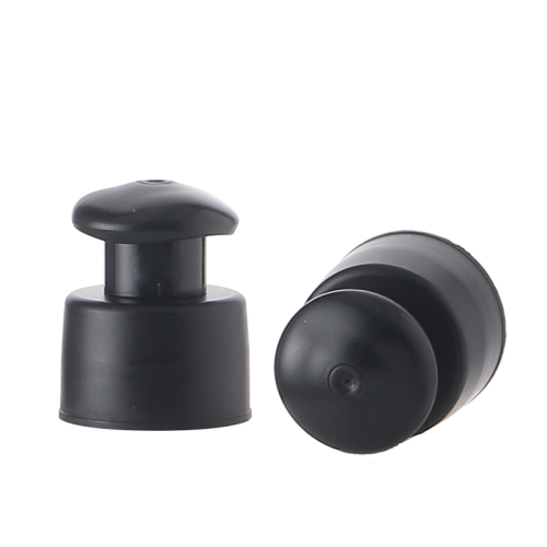 24/410 Black Plastic Push Pull Cap Lotion Bottle Cap RP-CAPC06