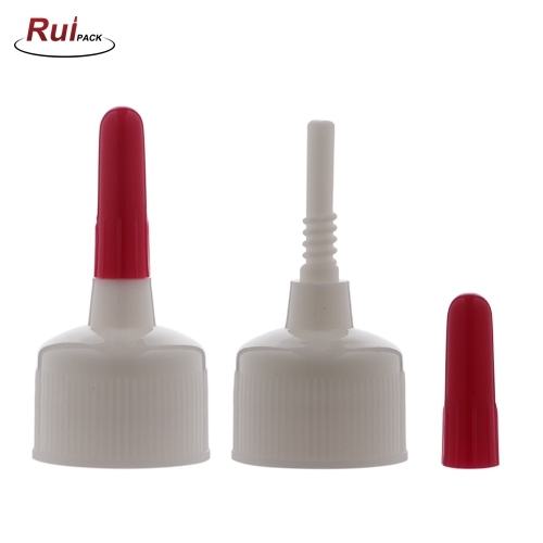 Factory Supply 20mm Plastic Drop Screw Cap Long Nozzle with RED cover RP-CASC19