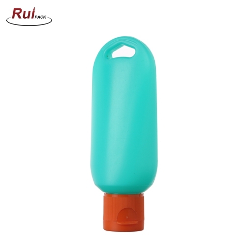 50ml hand upside down HDPE bottle with different cap and pump for hand cream