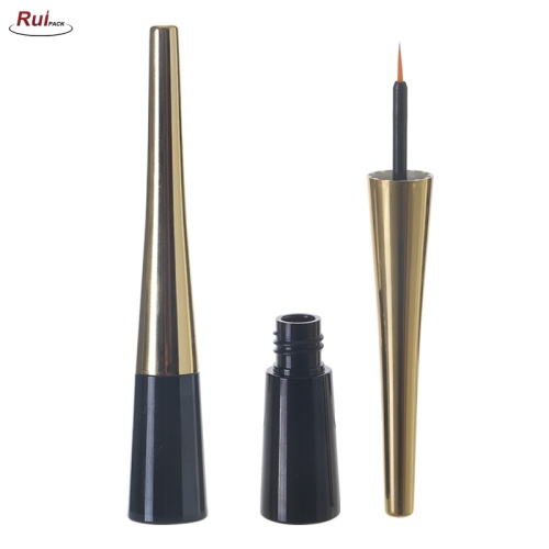 3.5ML Gold Gloss PET make up cosmetic eyeliner bottle with eyeliner cap RP-OTMU12