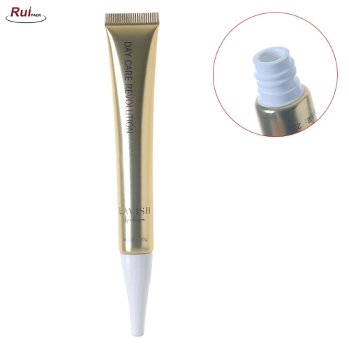 Fine 16mm 20g Oval Shape ABL Gradient Laminated Aluminum Plastic Soft Squeeze Cosmetic Packaging Face Cleanser Face Wash Tube with cone Cap RP-TBLT19